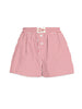 Short boxy fantasia a quadretti rosso