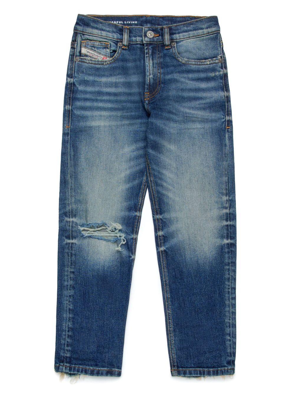 Jeans schierito effetto vissuto - Preludio Moda