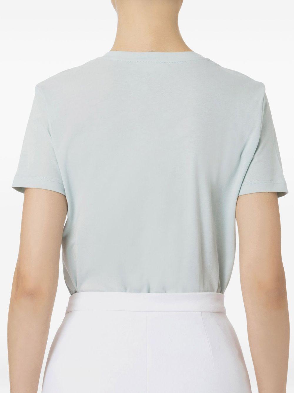 T-shirt acqua cut-out logato MA52N41E2 BV9 ELISABETTA FRANCHI 