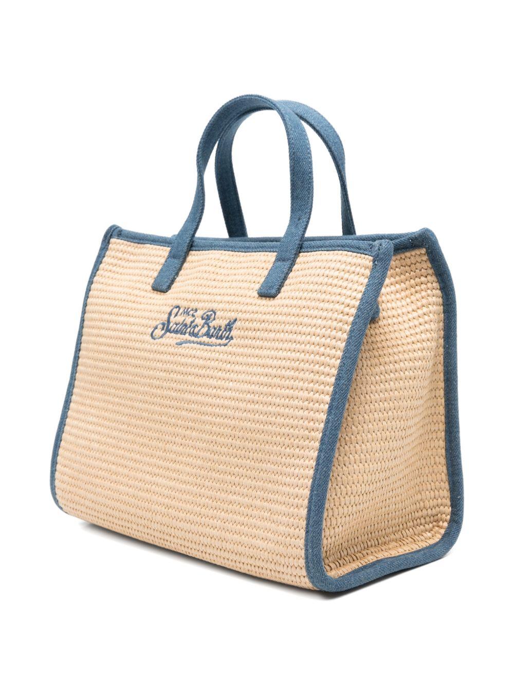 Borsa tote in paglia con ricamo logo VVID001 00438L MC2 SAINT BARTH 