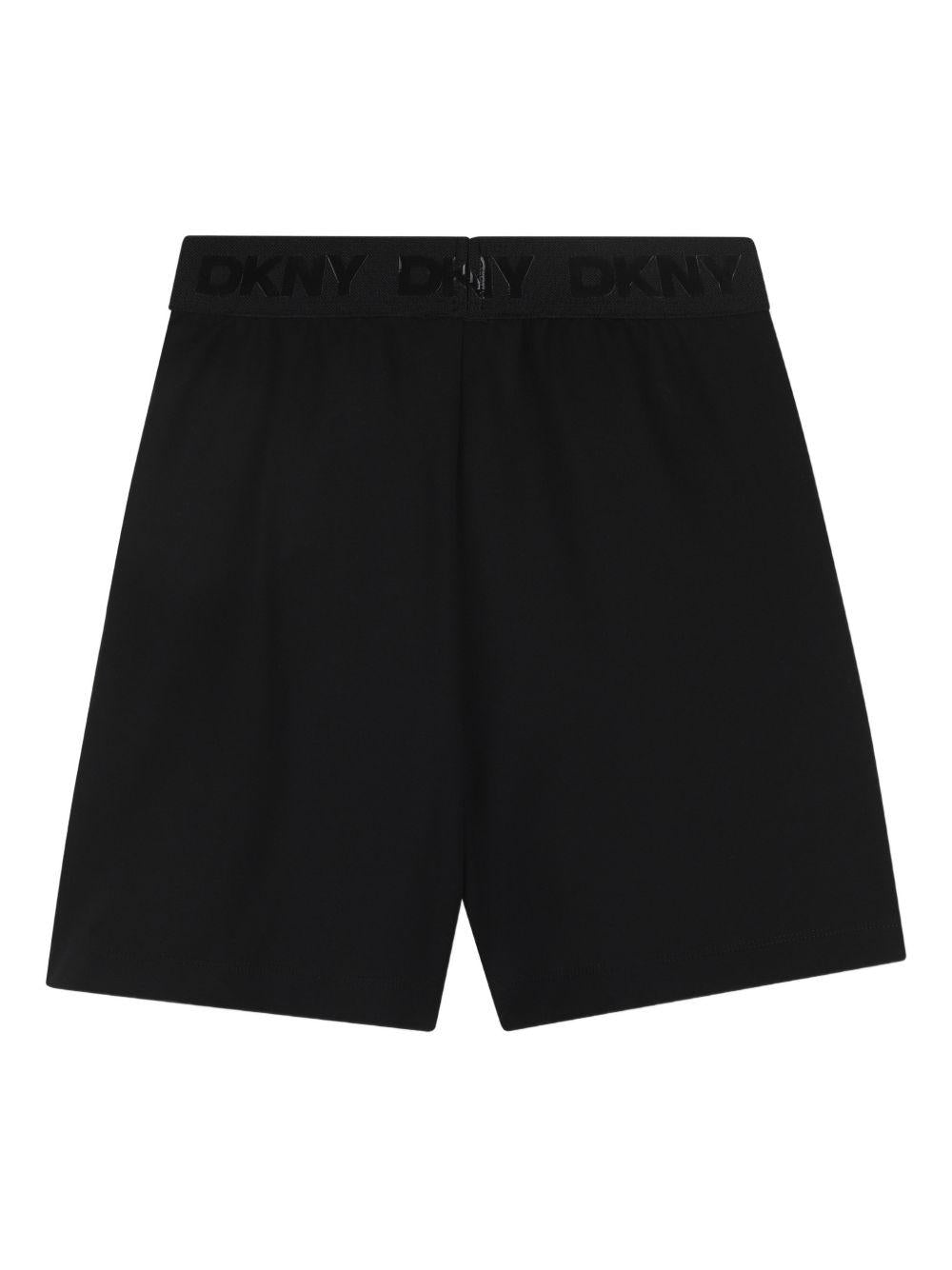 Shorts con fascia logo e pieghe D62574 09B DKNY KIDS 