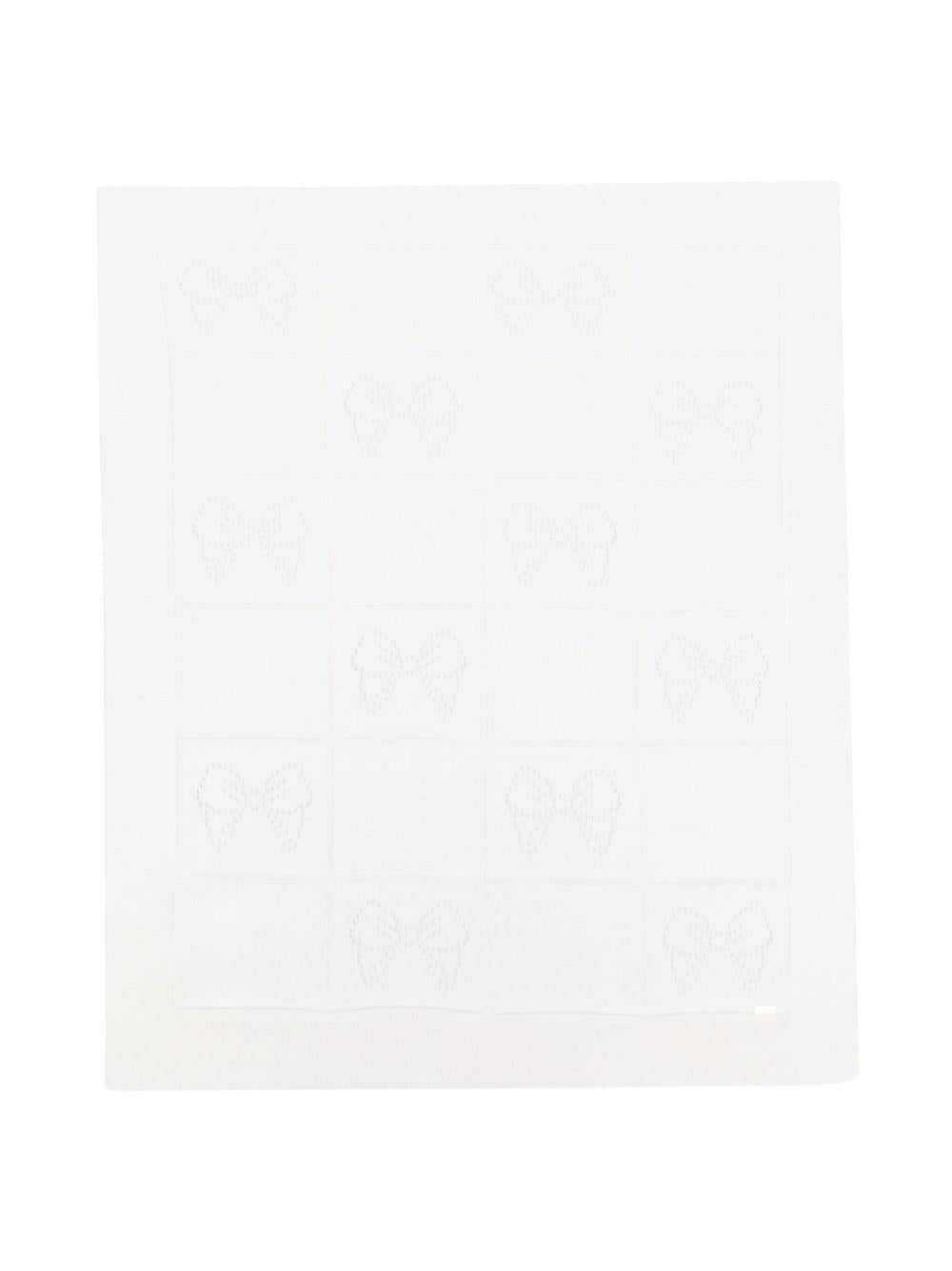 Coperta panna in maglia
