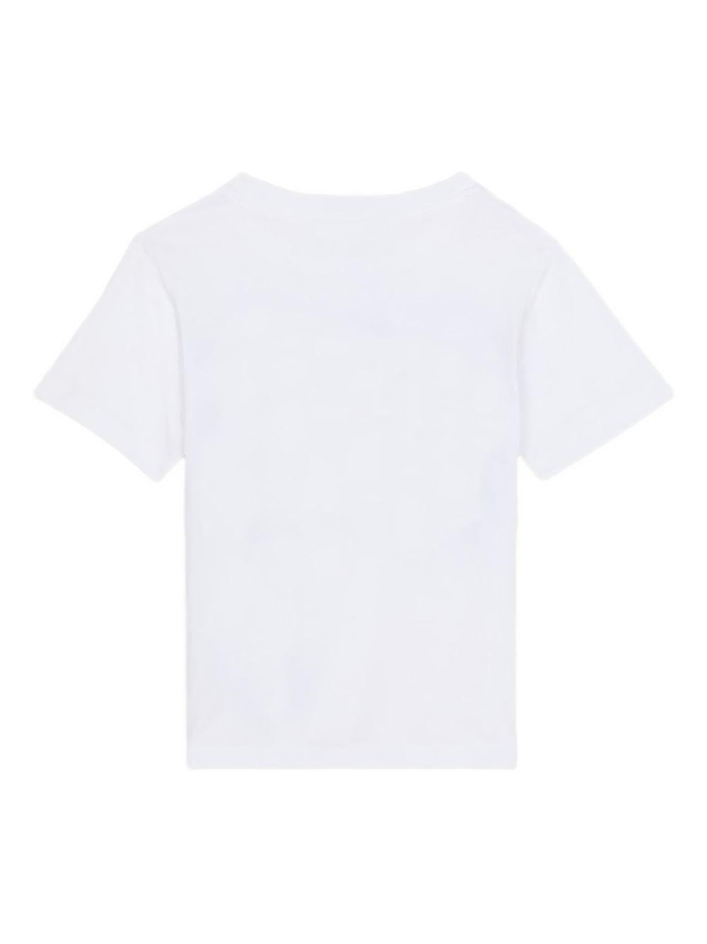 T-shirt con logo frontale BY8P11Z3672 100BL BALMAIN KIDS 