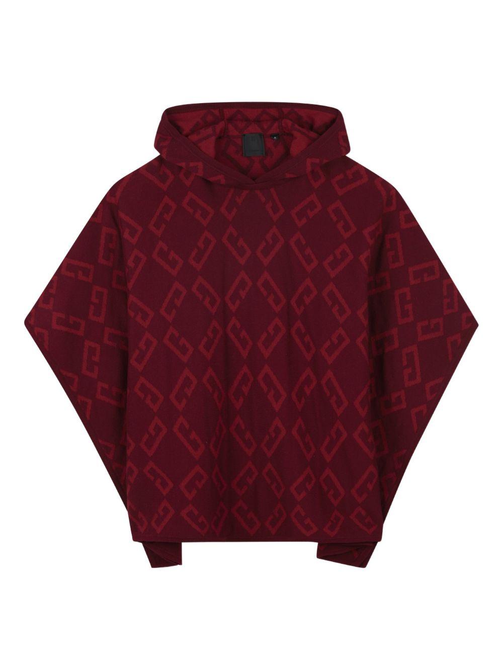 Poncho con Cappuccio e Monogramma Jacquard H30993 95C GIVENCHY KIDS 