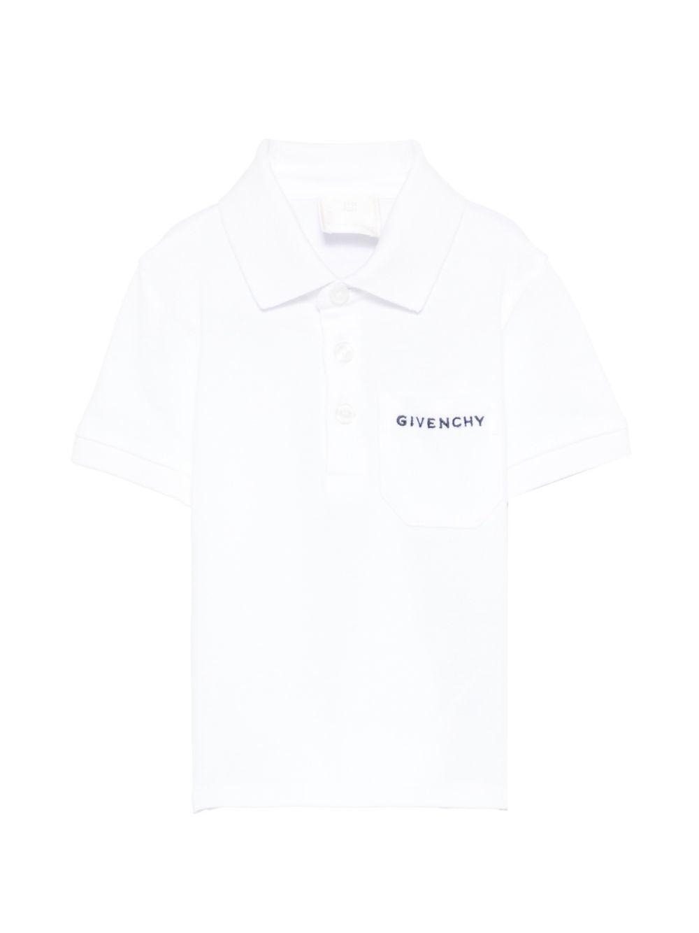 Polo in cotone con colletto a coste H31204 10P GIVENCHY KIDS 