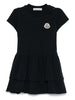 Abito blu neonata con balze
