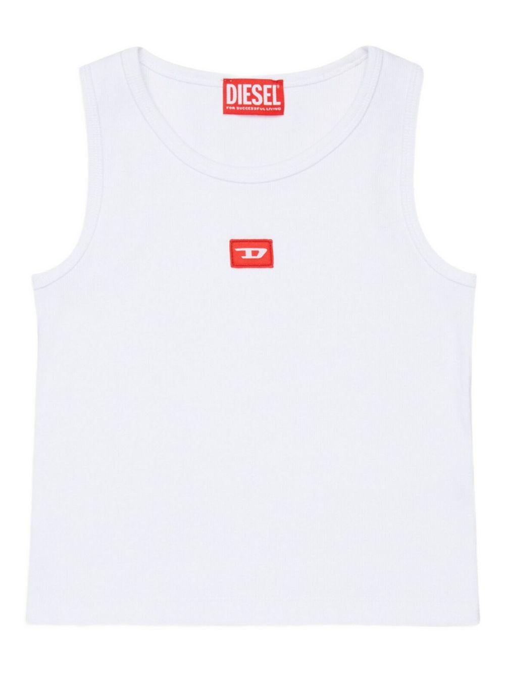 Canotta in cotone con logo J02594KYAZY K100 DIESEL KIDS 