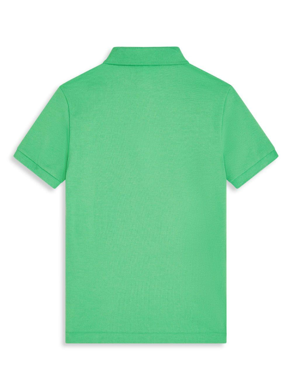 Polo verde fluo mini logo ricamo PJ2909 UYX LACOSTE KIDS 