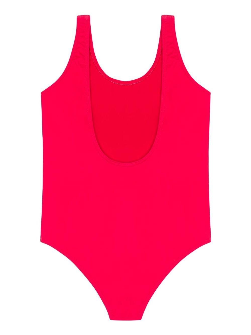 Costume rosso intero logo lettering