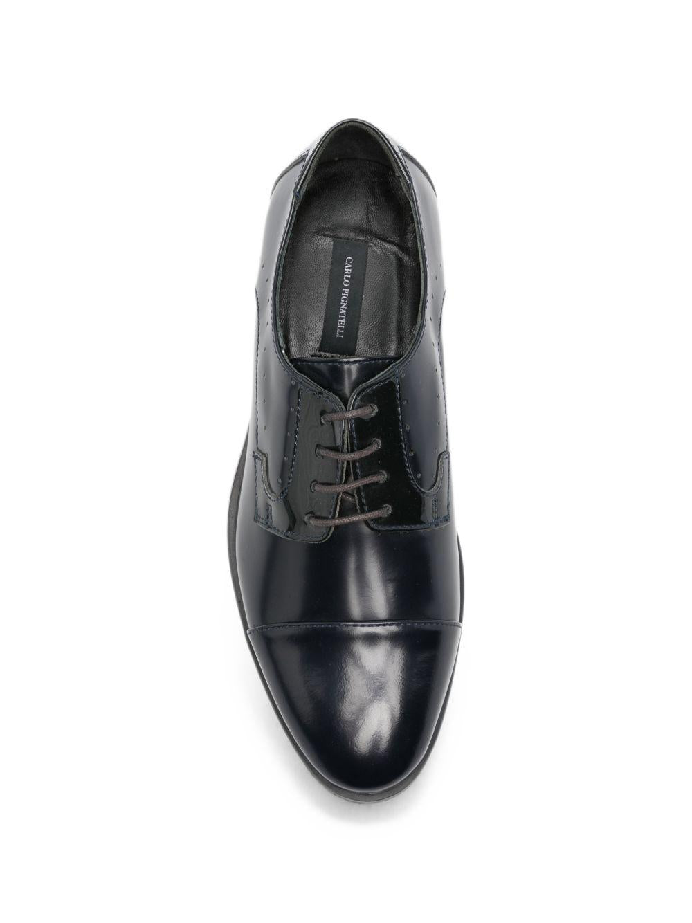 nero Scarpa Nera Spazzolata C/fori 44Z9553 BLU CARLO PIGNATELLI 
