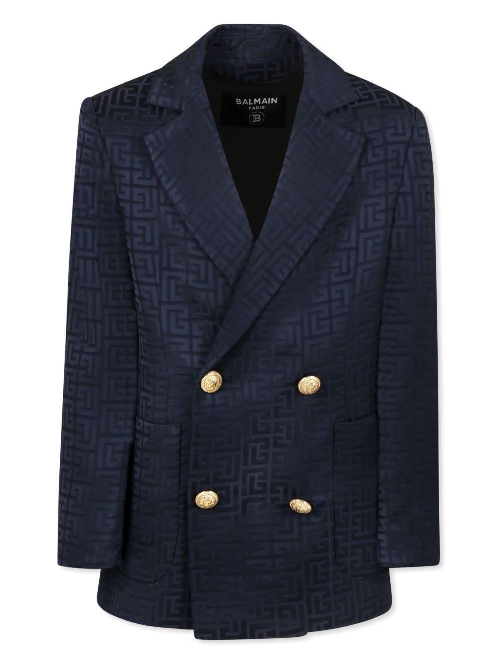Giacca avorio logo monogram all-over