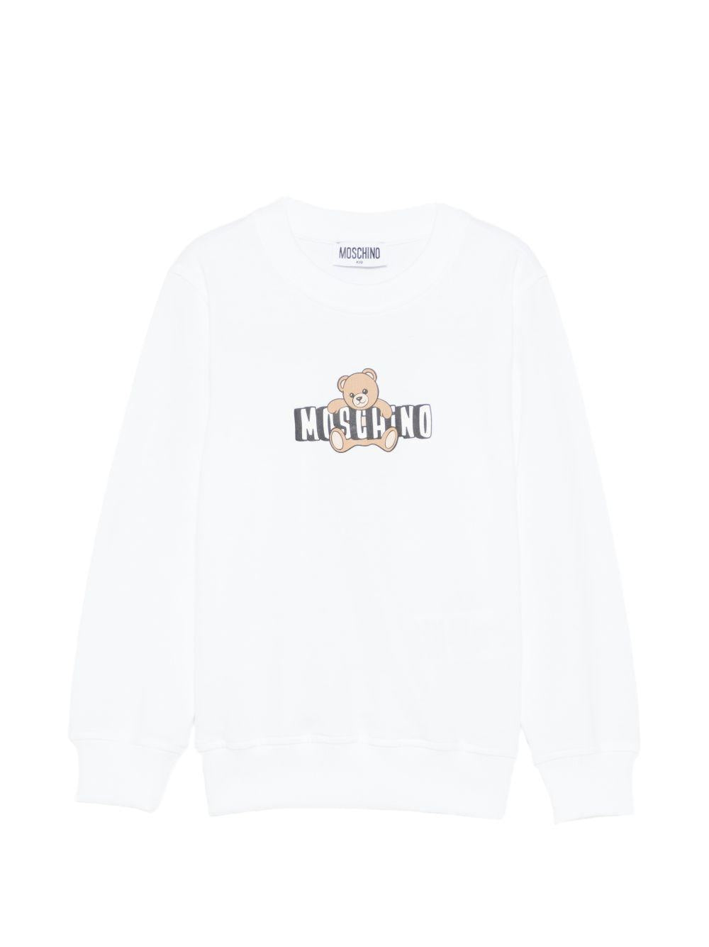 T-shirt con stampa Teddy Bear HUF09ULCA19 10101 MOSCHINO KIDS 