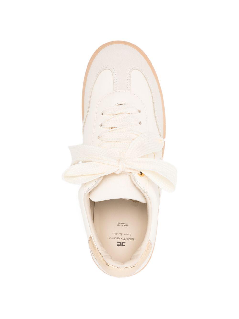 Sneakers in pelle con suola platform F4A9E05101877A725 BURRO ELISABETTA FRANCHI KIDS 