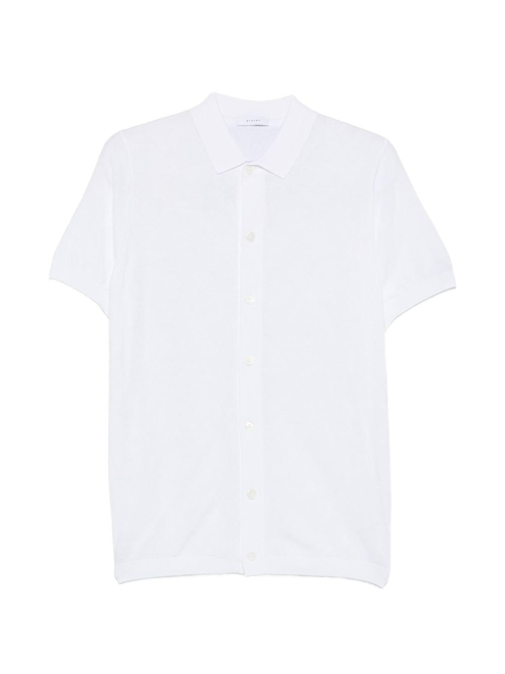 Polo in cotone a rombi con maniche corte DK17019 BIANCO DIKTAT 