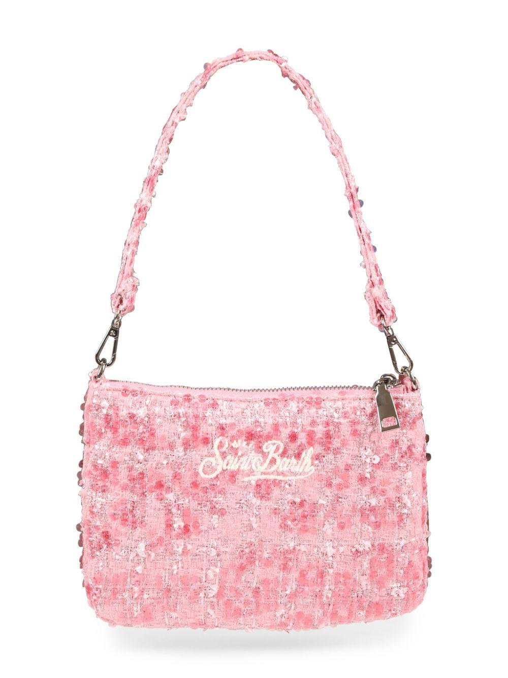 Borsa parisienne mini rosa in paillettes