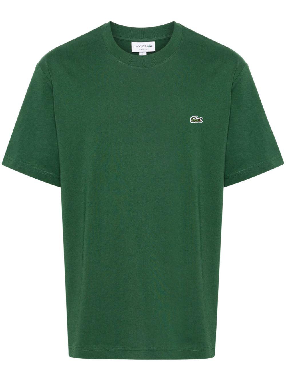 T-shirt verde mini logo ricamo TH7318 132 LACOSTE 