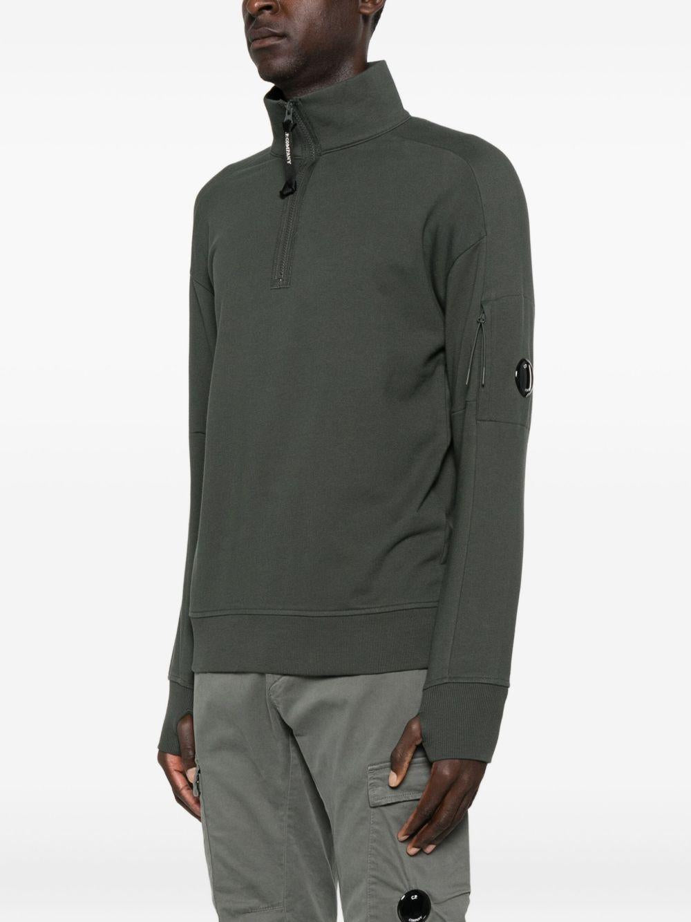 Felpa con Mezza Zip e Tasche 19CMSS153A005086W 978 CP COMPANY 