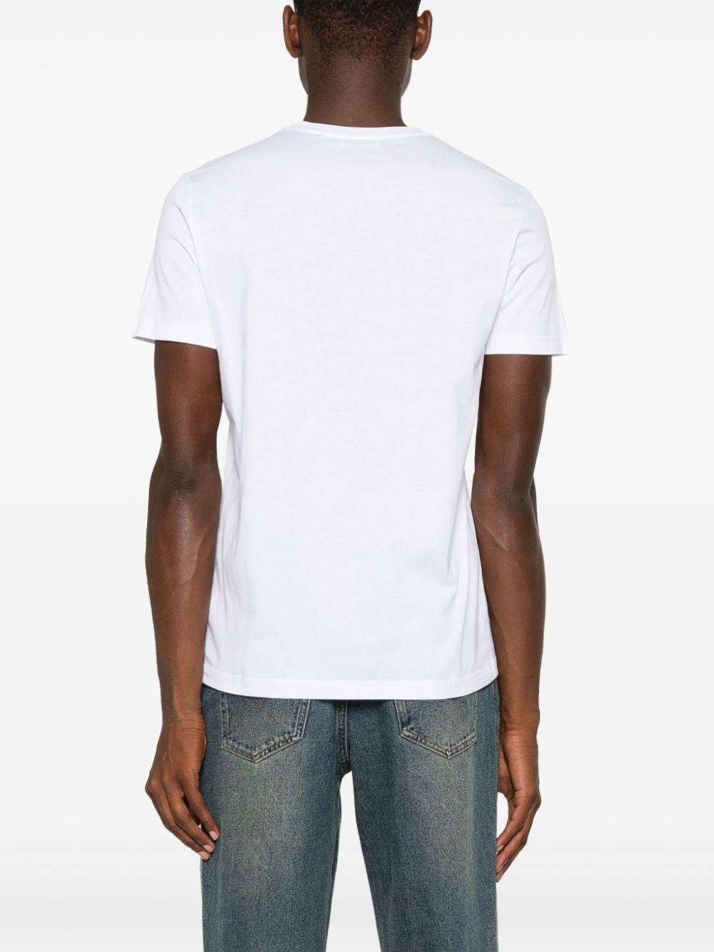 T-shirt bianca logo gommato US198JF0271UZL4 000 DONDUP 