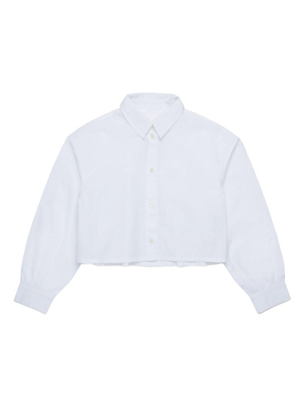 Camicia crop bianca