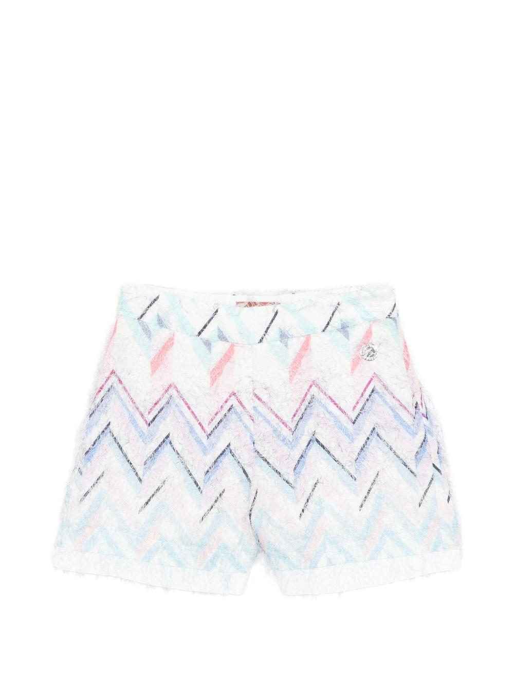 Shorts con stampa chevron multicolore MY6B89U0253 600RS MISSONI KIDS 