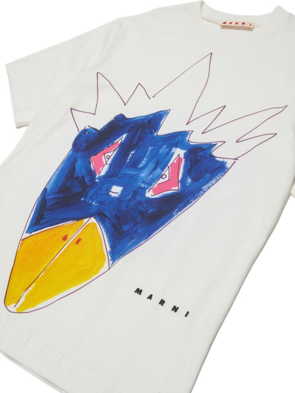 T-shirt di cotone M01569M00RF 0M114 MARNI KIDS 