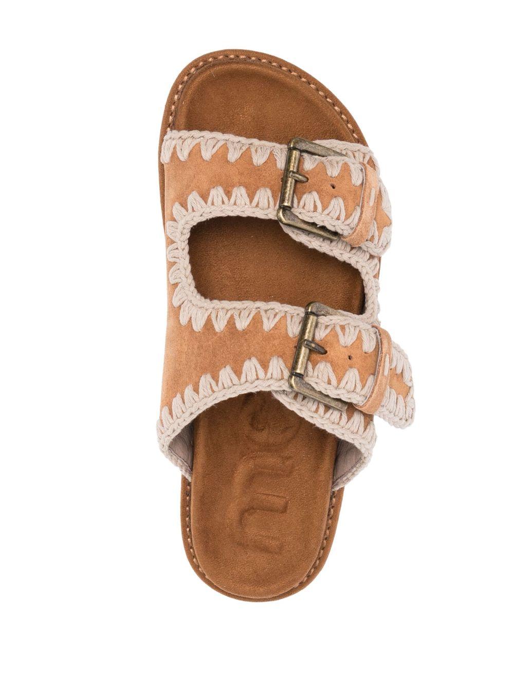 Bio sandal two buckles  cognac
