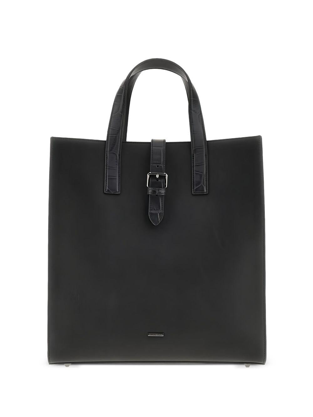 Borsa tote nera con maniglie piatte EM002647AF19384 UC001 EMPORIO ARMANI 