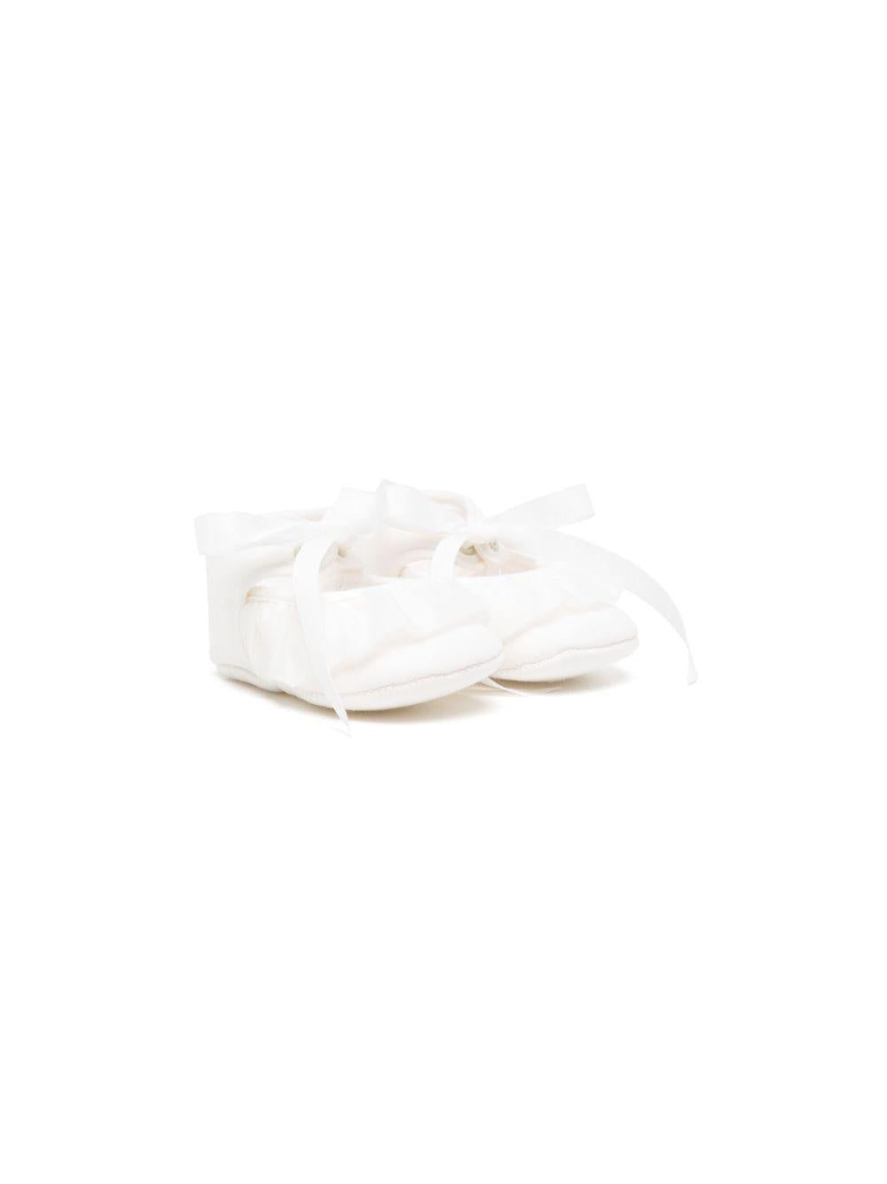 Scarpa neonata avorio con fiocchetto 03525261 60 PAZ RODRIGUEZ KIDS 