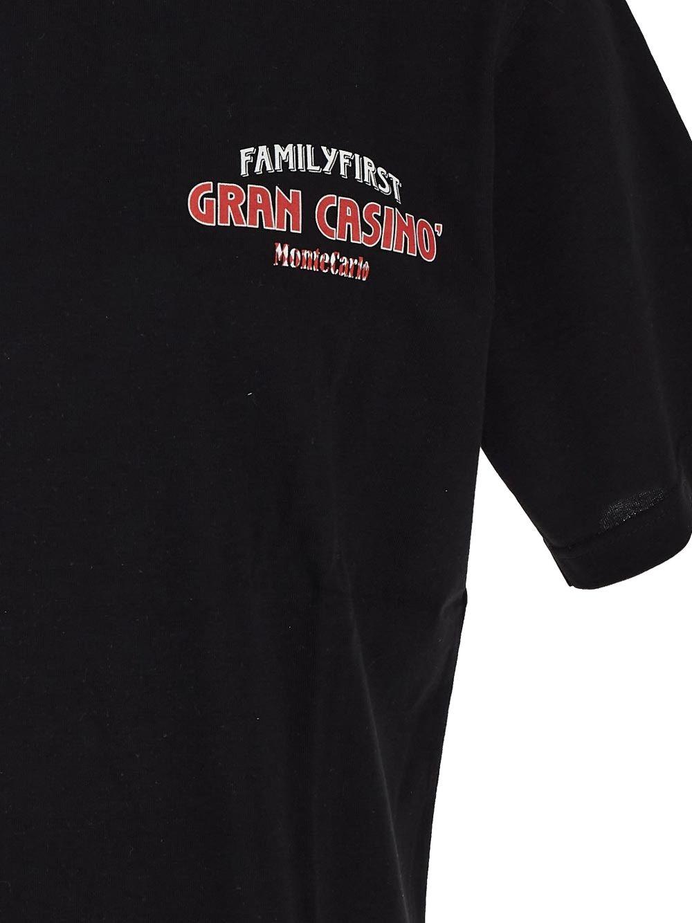 T-shirt Nera con Grafica TF2403 BLACK FAMILY FIRST MILANO 