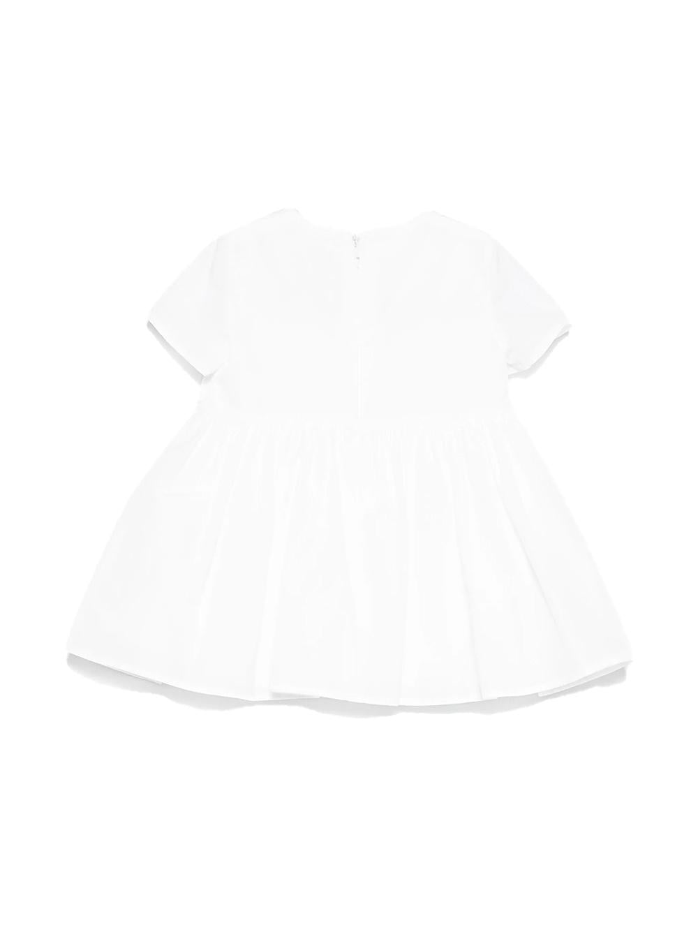 Abito in tafetà panna chiaro con fiocco noenata ENAB0550TV033 0000 ELISABETTA FRANCHI KIDS 