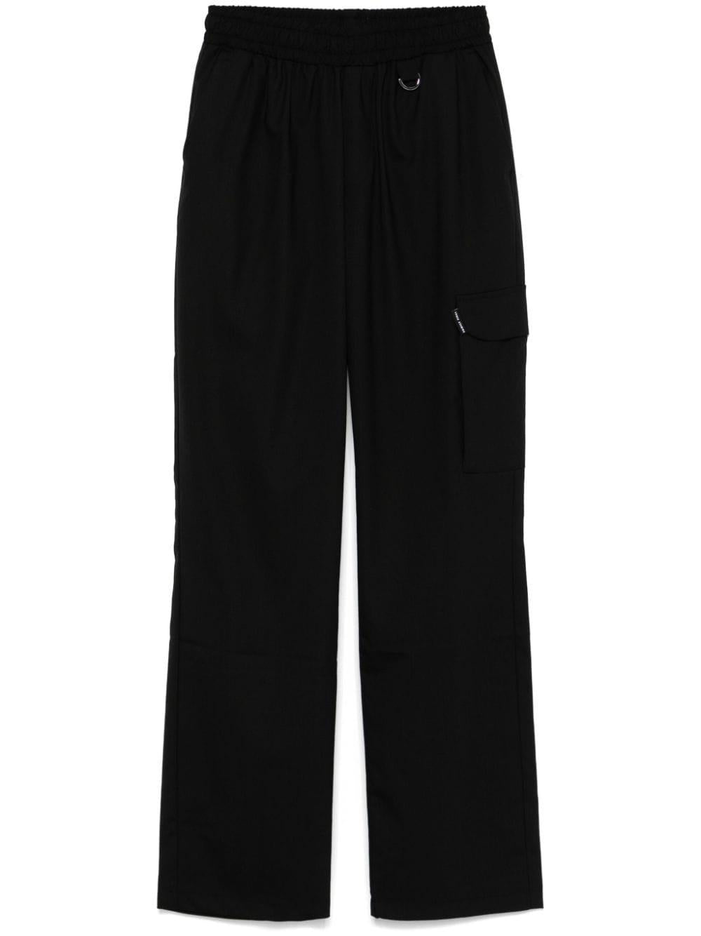 Pantalone cargo nero dritto