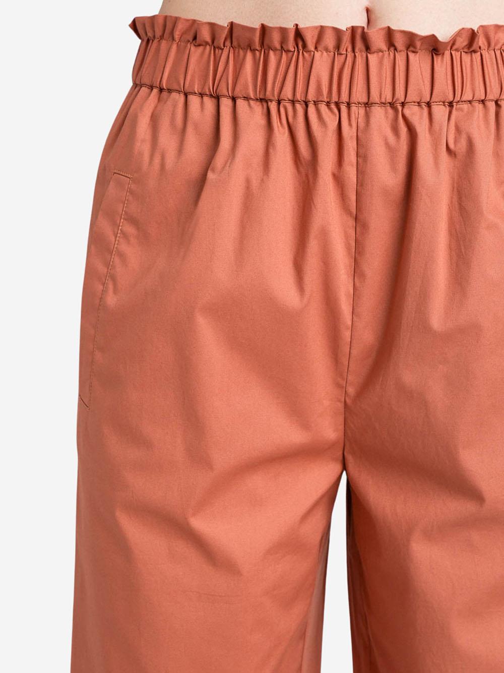 Pantalone marrone vita elasticizzata