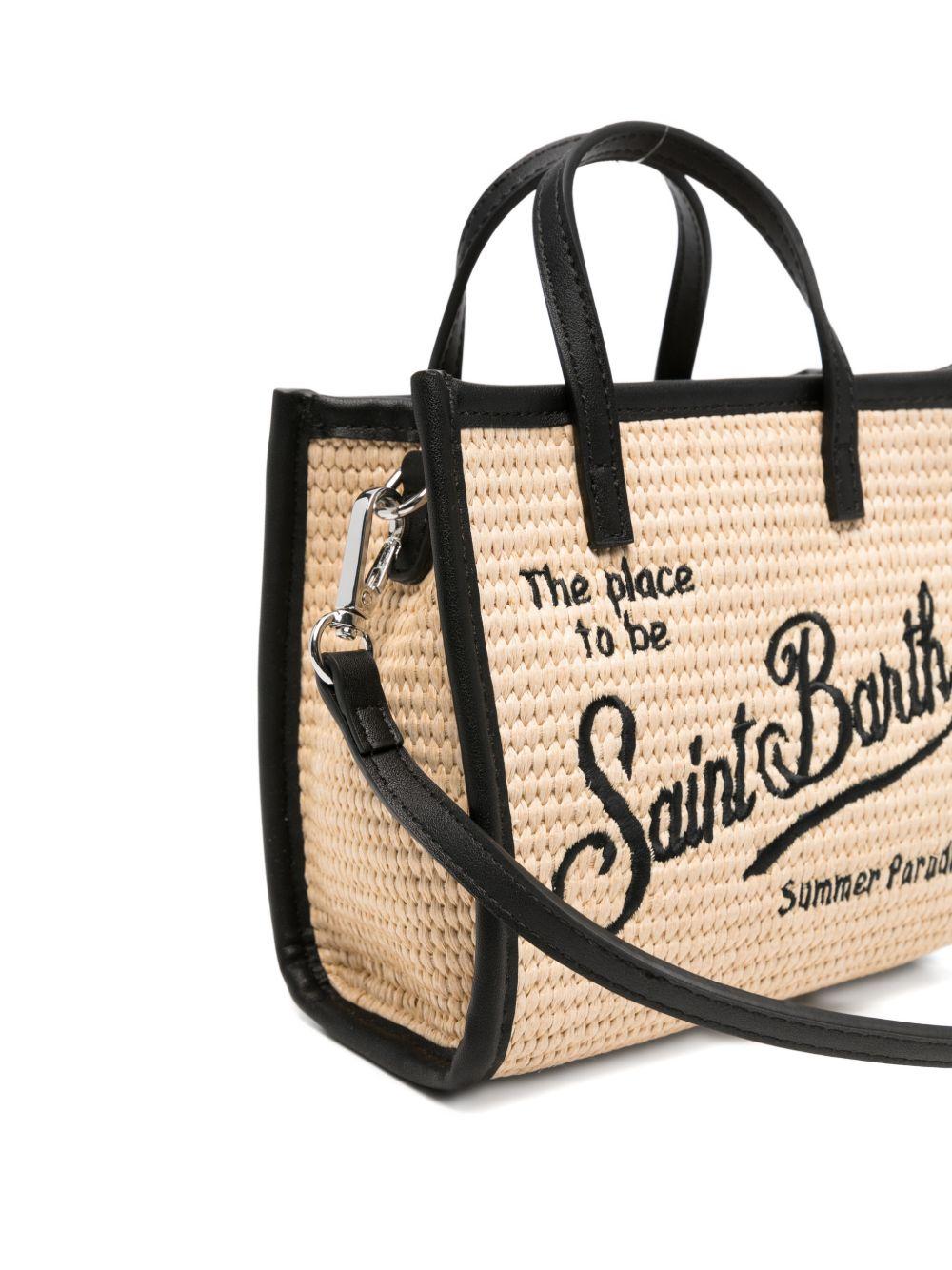Borsa tote in paglia con ricamo logo VVID001 00421L MC2 SAINT BARTH 