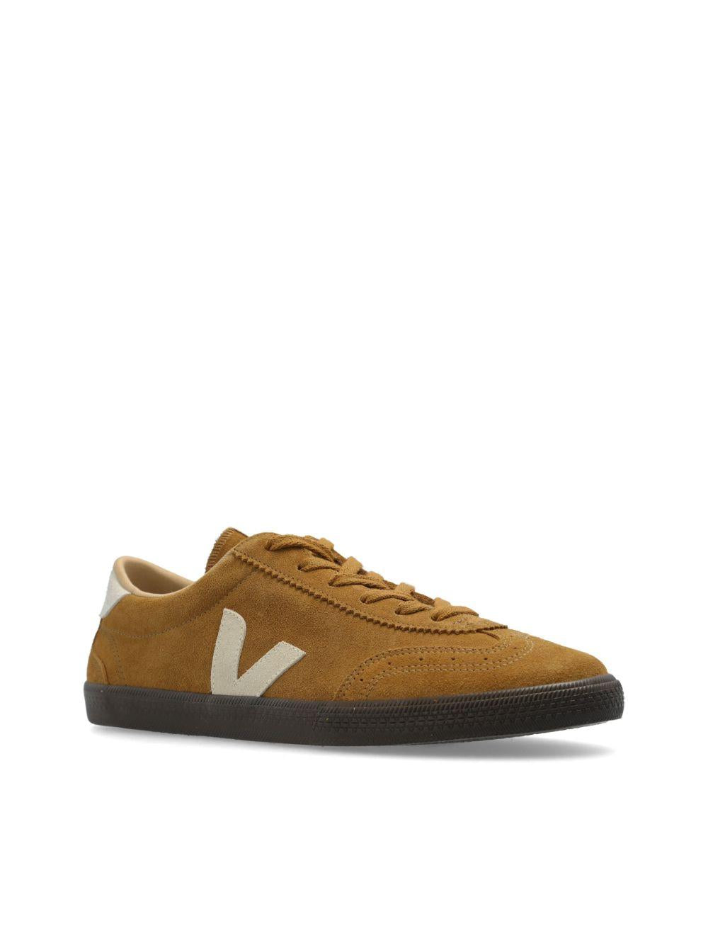 Sneakers in pelle scamosciata con logo laterale VO0303724 NATURAL VEJA 