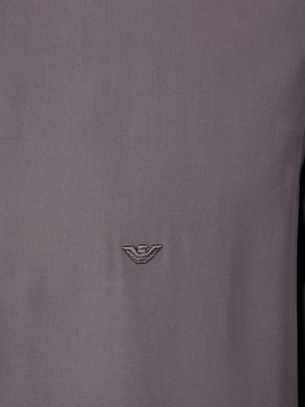 Camicia porpora mini logo petto