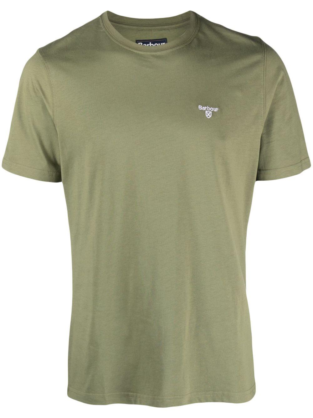 T-shirt girocollo verde oliva MTS0331 OL39 BARBOUR 
