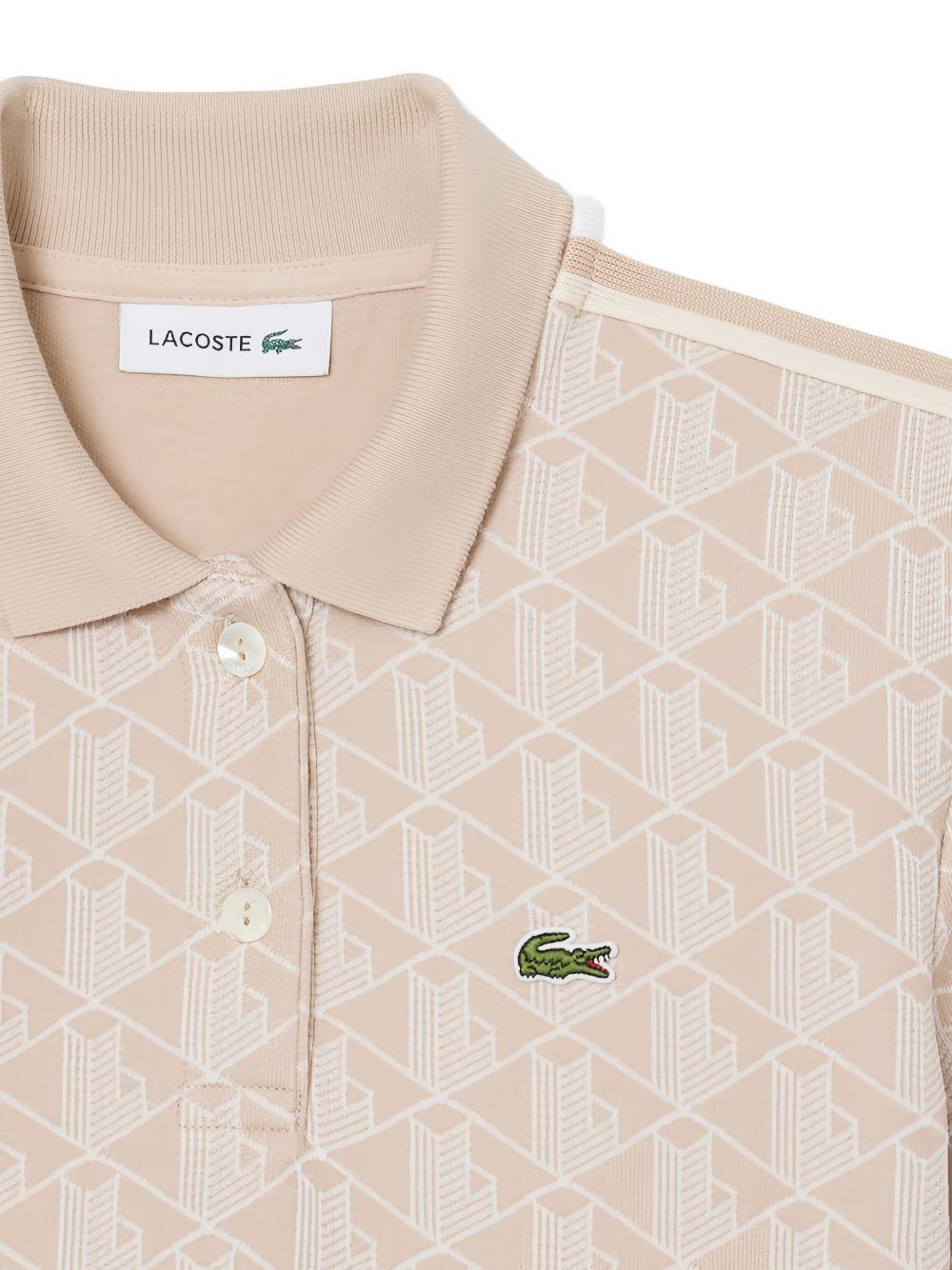 Polo in piquè con motivo geometrico DF3364 8GI LACOSTE 