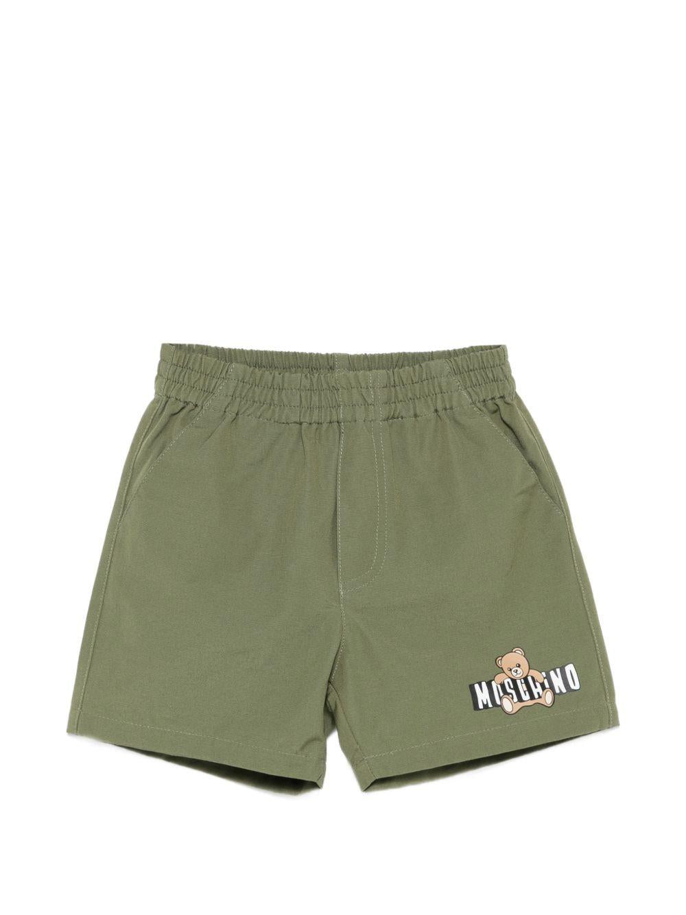 Shorts con stampa logo MUQ01NLLA14 30037 MOSCHINO KIDS 