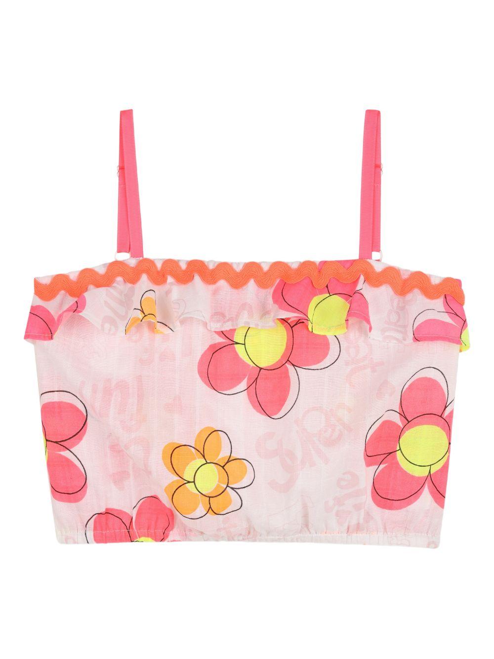 Top con spalline sottili a fantasia floreale U21854 10P BILLIE BLUSH KIDS 