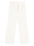 DONDUP Pantaloni beige abbottonati in velluto a coste