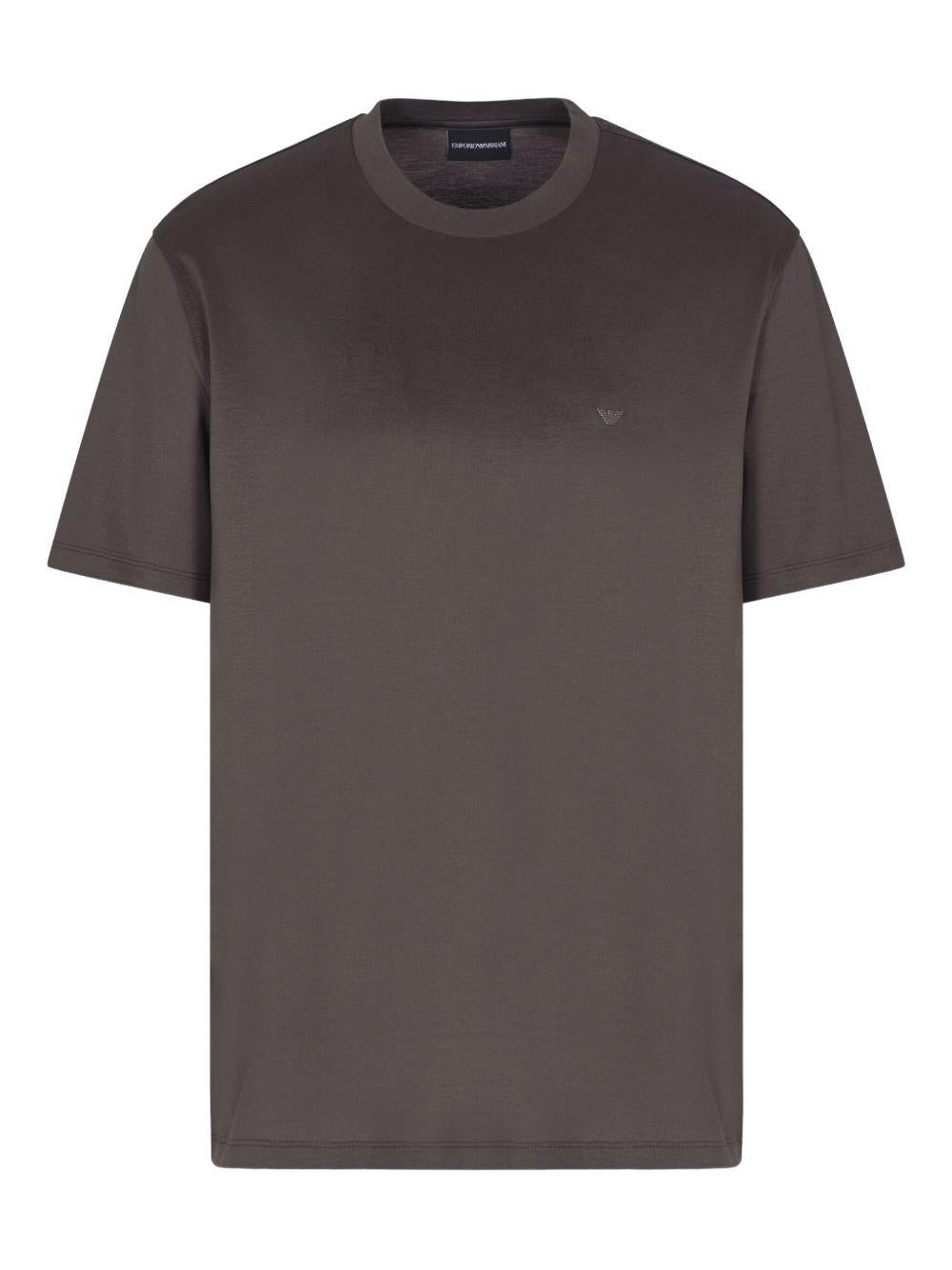 T-shirt grigia con logo dell'aquila e collo a giro EM003137AF10761 U8143 EMPORIO ARMANI 