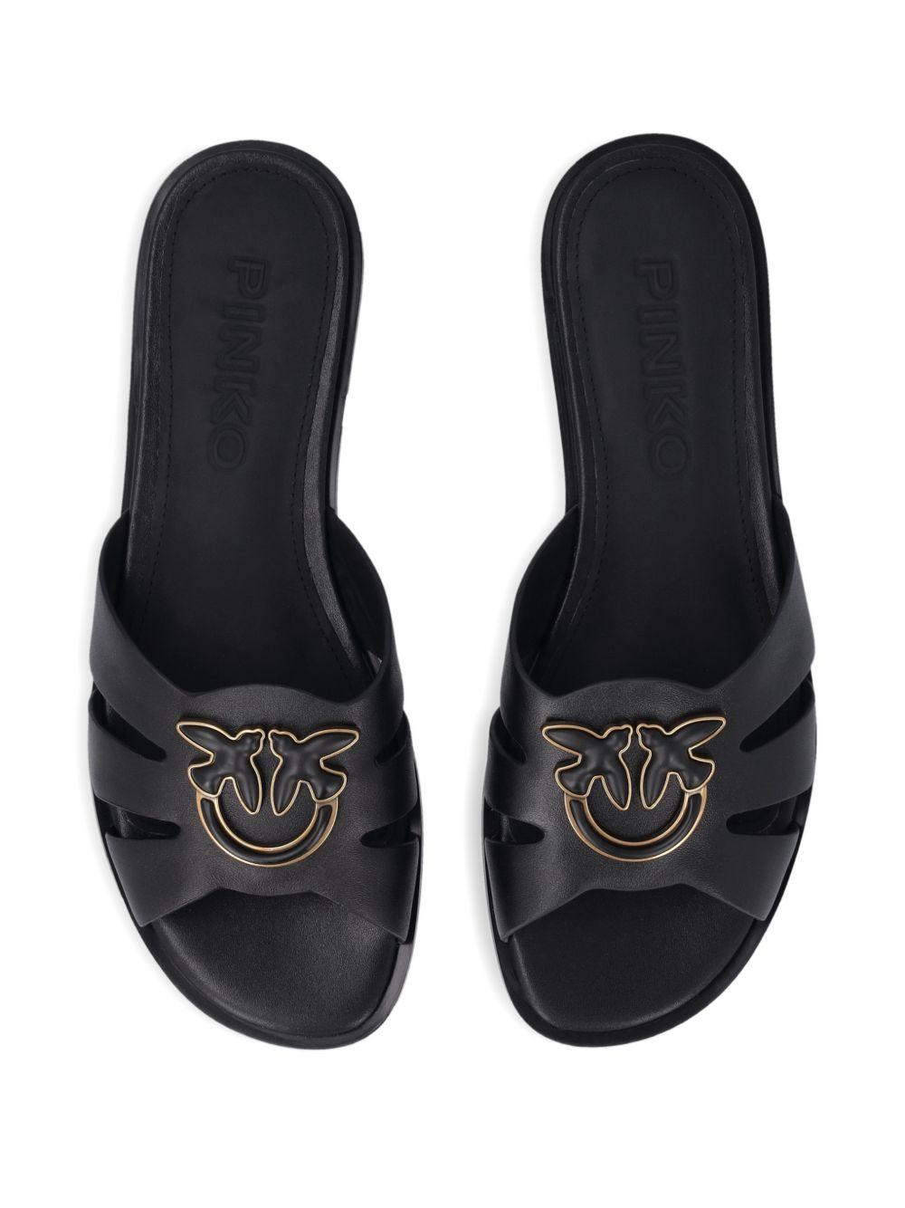 Sandali flat con fibbia dorata SD0463P001 Z99 PINKO 