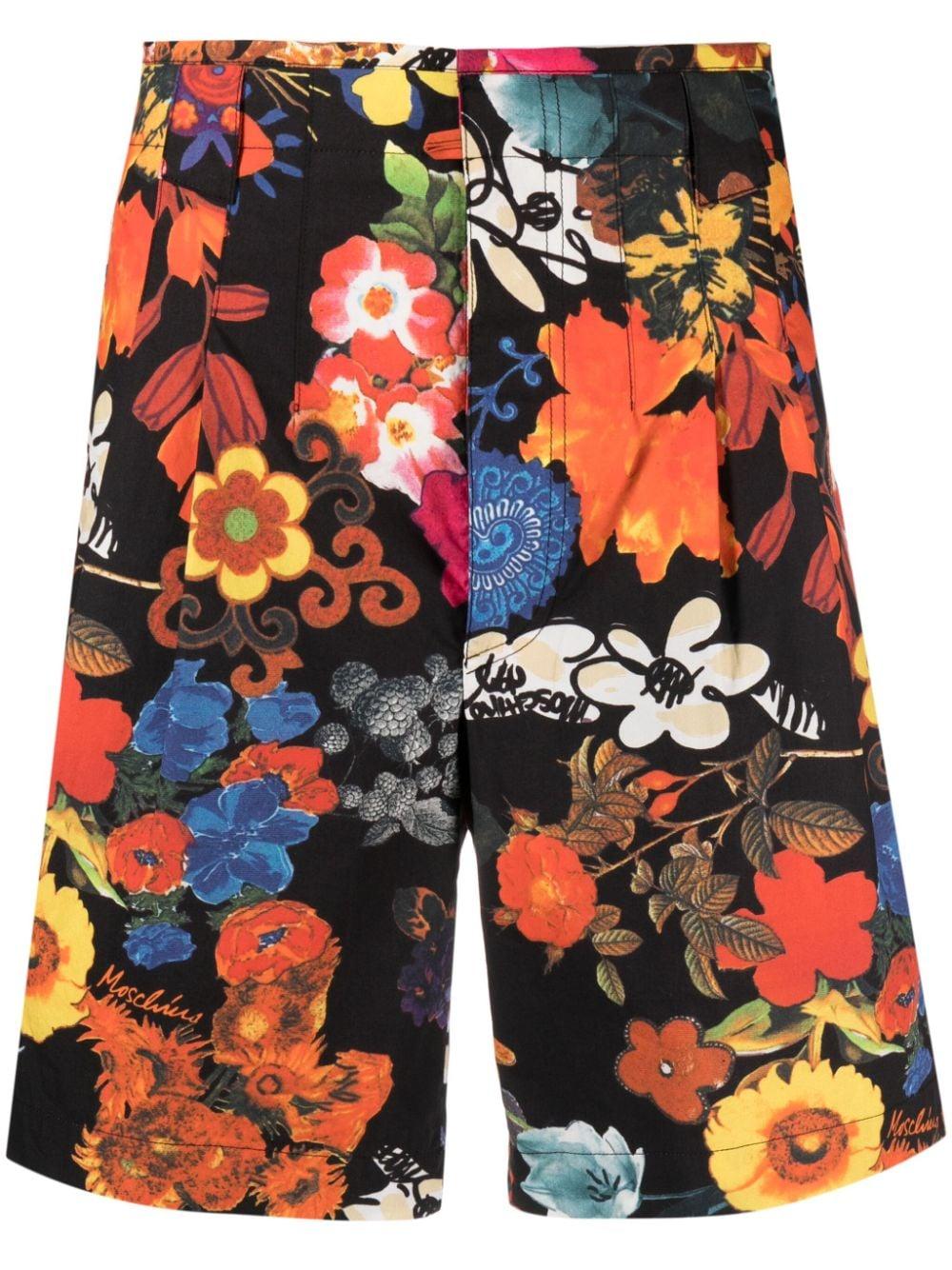 Bermuda multicolor stampa floreale<BR/> J03232054 1888 MOSCHINO 