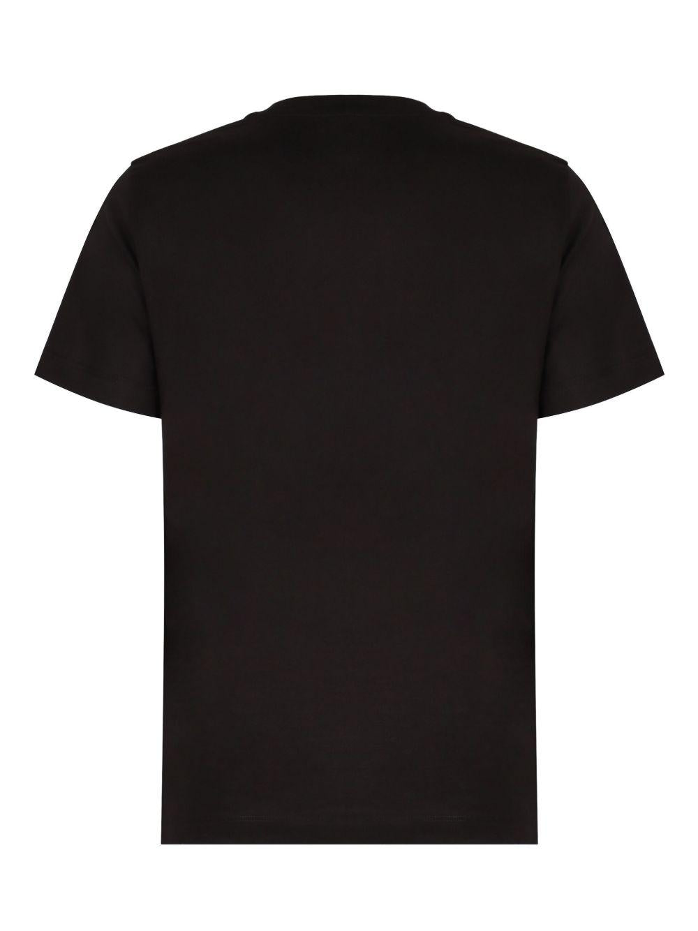 T-shirt nera logo lettering