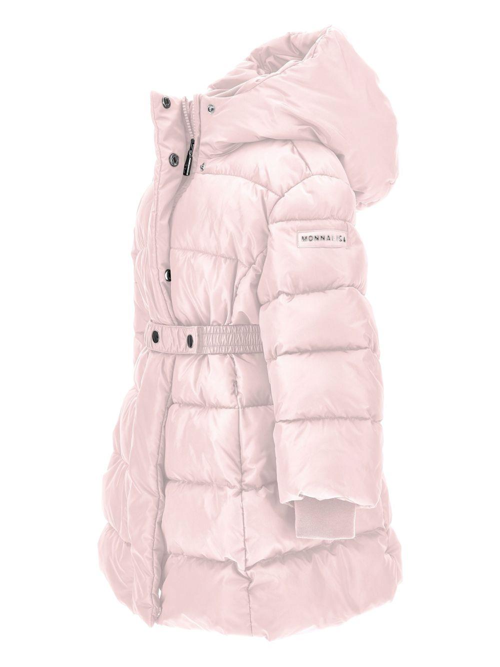 Cappotto Imbottito Rosa Chiaro con Cintura 17F1016020 0090 MONNALISA KIDS 