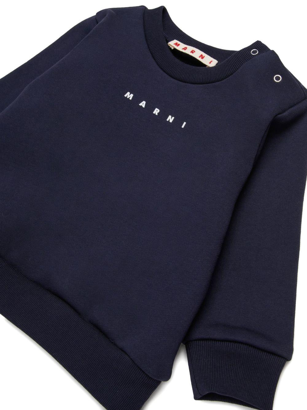 Felpa con stampa con logo M01531M00V0 0M857 MARNI KIDS 