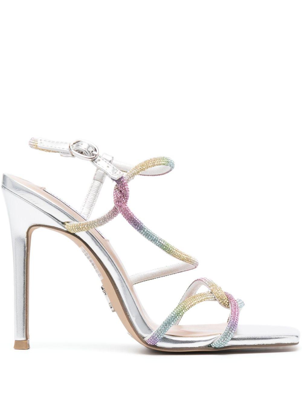 Sandalo con fasce e swarovski multicolor SMSIMPLICIT-SILMUL ARGENTO STEVE MADDEN 