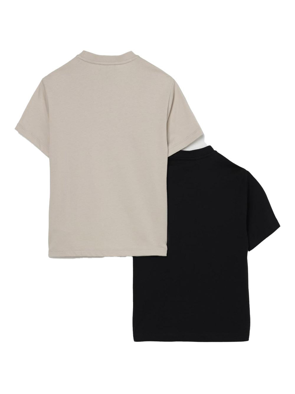 Set t-shirt bicolor con logo (2pz)