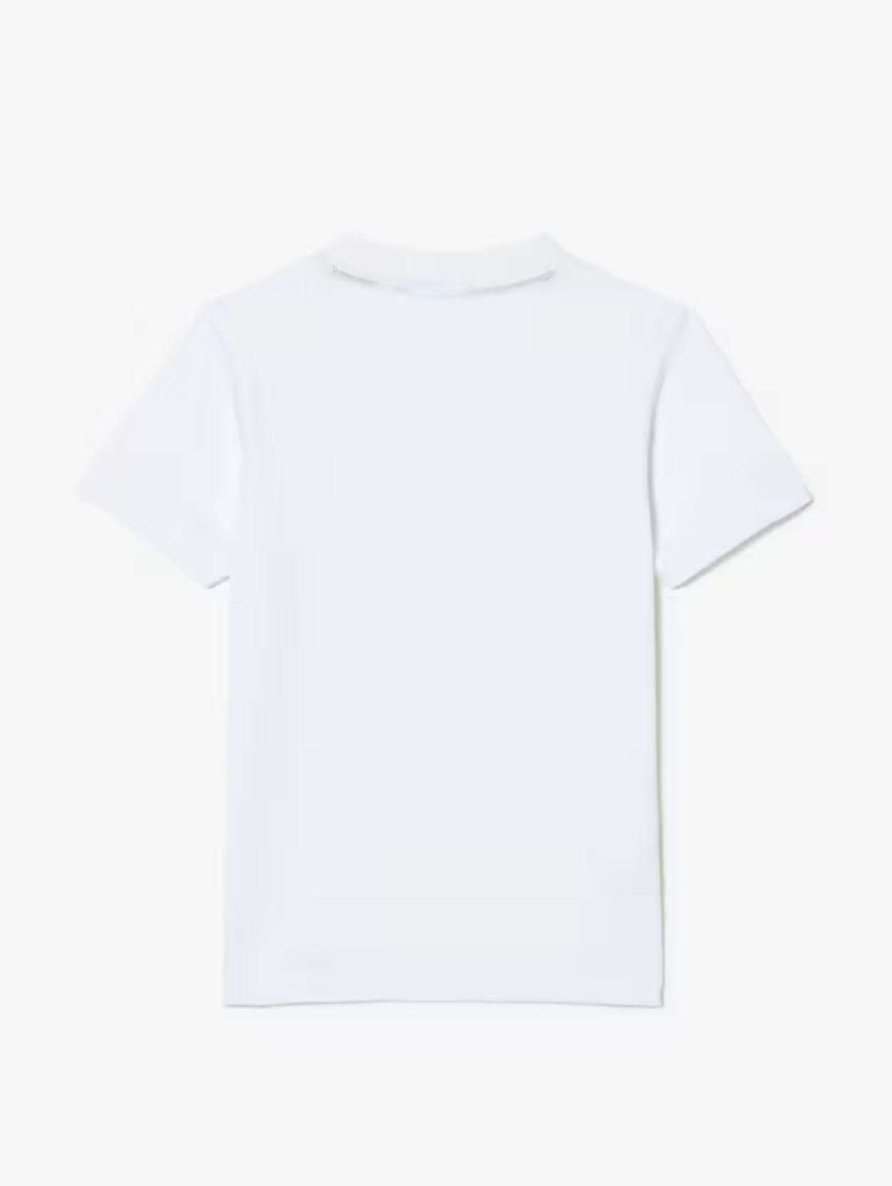 T-shirt bianca logo ricamo TJ1122 001 LACOSTE KIDS 