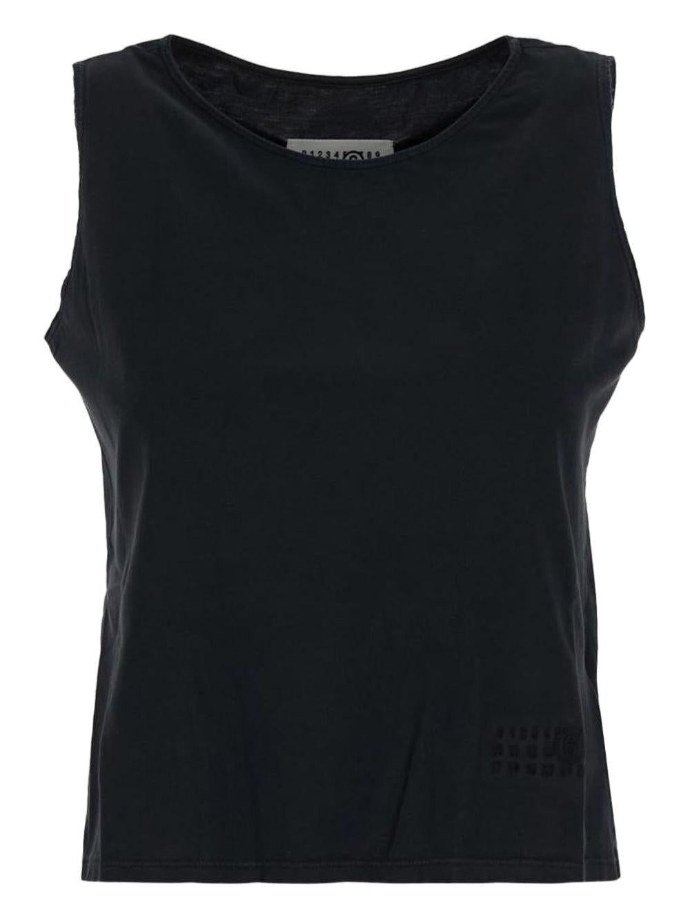 Canotta nera giro manica largo S62NL0053M20115 900 MM6 MAISON MARGIELA 